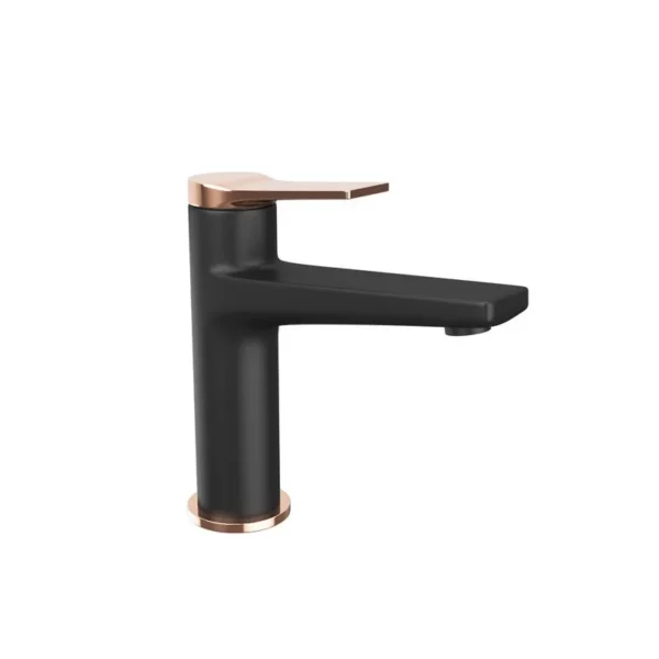 Baterie pentru lavoar Karag Andare Negru Mat cu Rose Gold