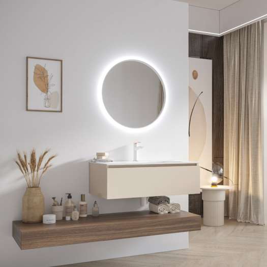SET MOBILIER KARAG KEA 80 SMOOTH CREAM