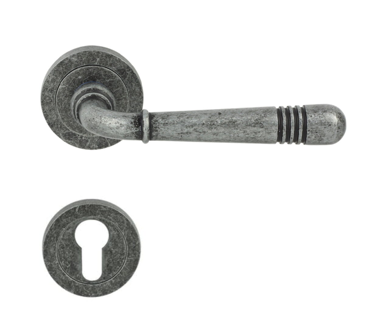Maner-usa-Metal-Bud-Aurora-cu-rozeta-rotunda-inchidere-pentru-butuc-cilindru-Negru-Antic