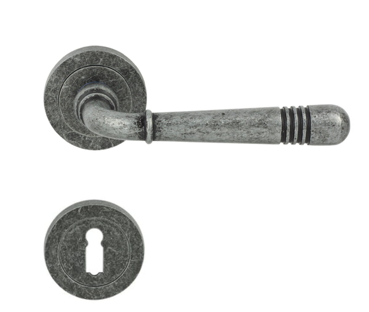 Maner-usa-Metal-Bud-Aurora-cu-rozeta-rotunda-pentru-inchidere-cheie-Negru-Antic