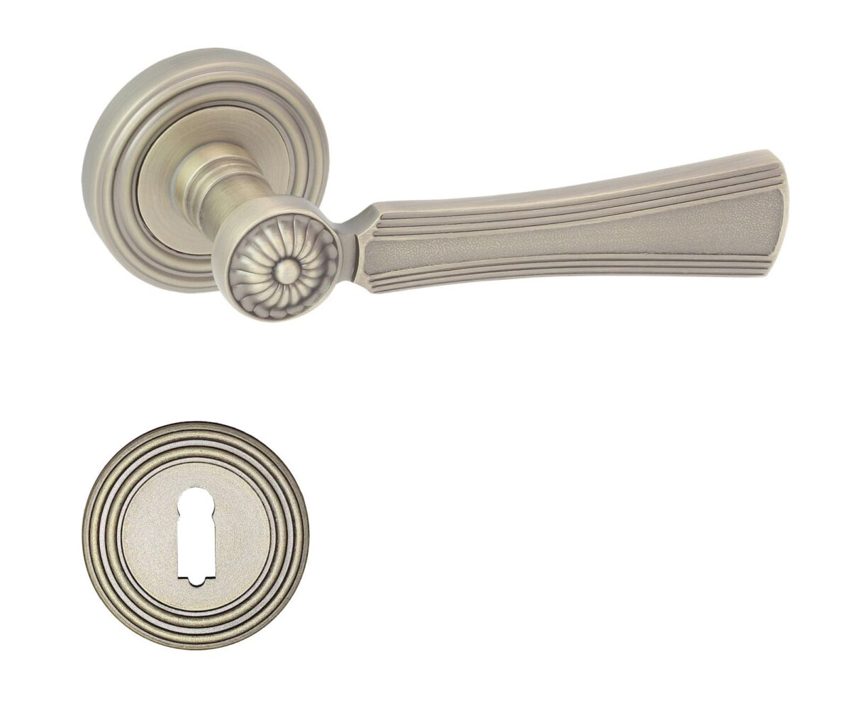 Maner-usa-Metal-Bud-Diana-cu-rozeta-rotunda-pentru-inchidere-cheie-Pinat-Mat