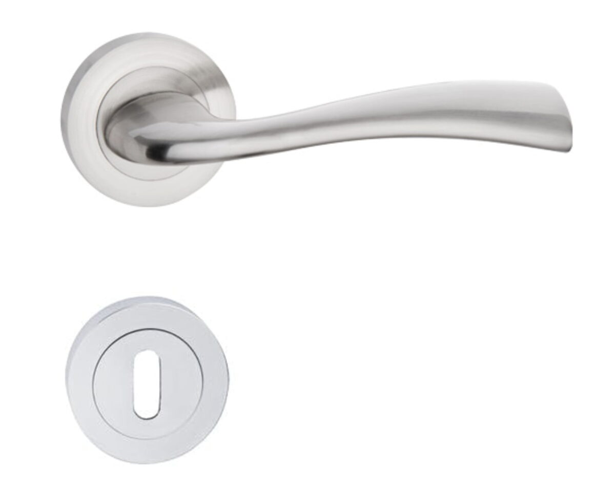 Maner-usa-Metal-Bud-Fly-cu-rozeta-rotunda-pentru-inchidere-cheie-Crom-Nichel