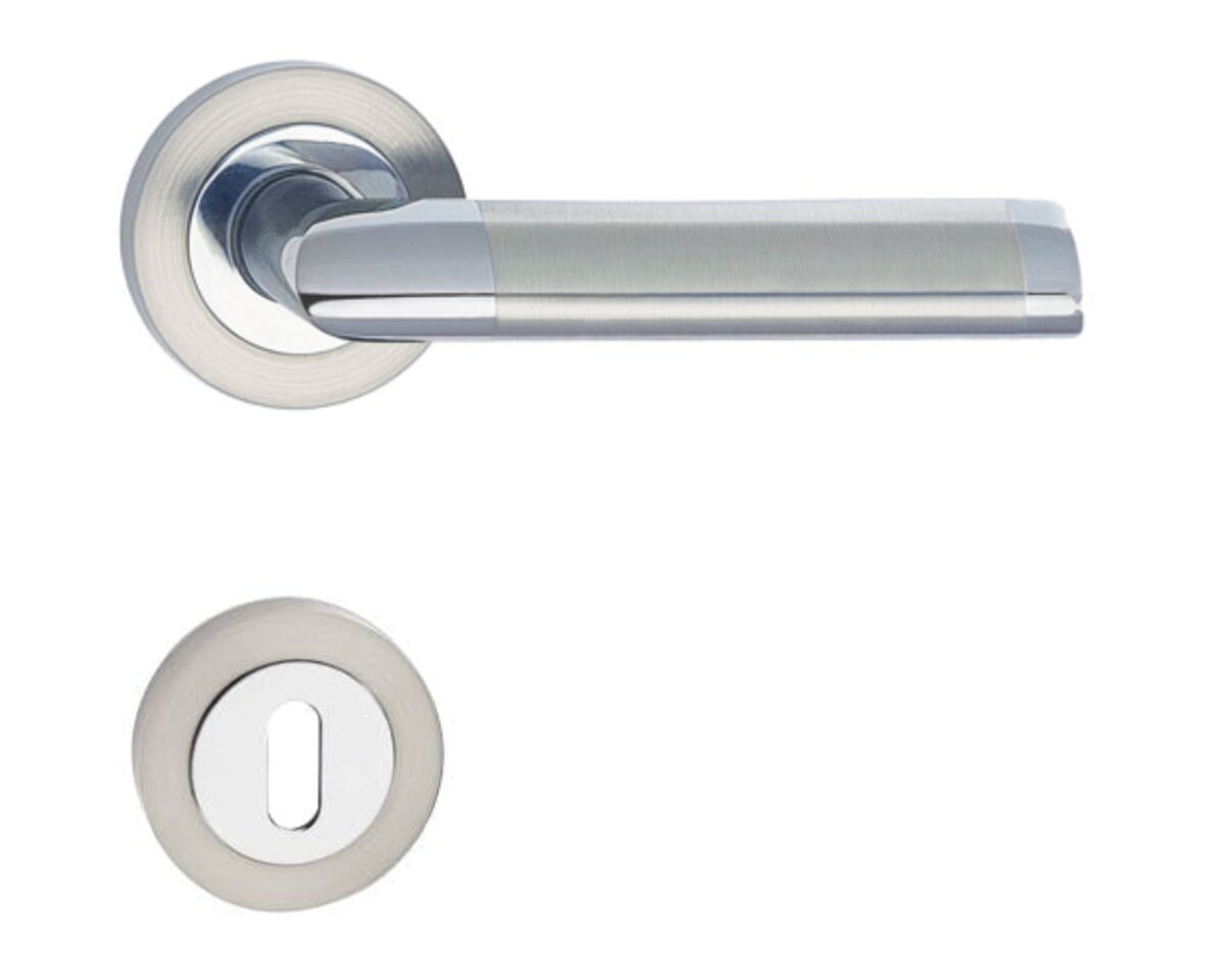 Maner-usa-Metal-Bud-Jaro-cu-rozeta-rotunda-pentru-inchidere-cheie-Crom-Nichel