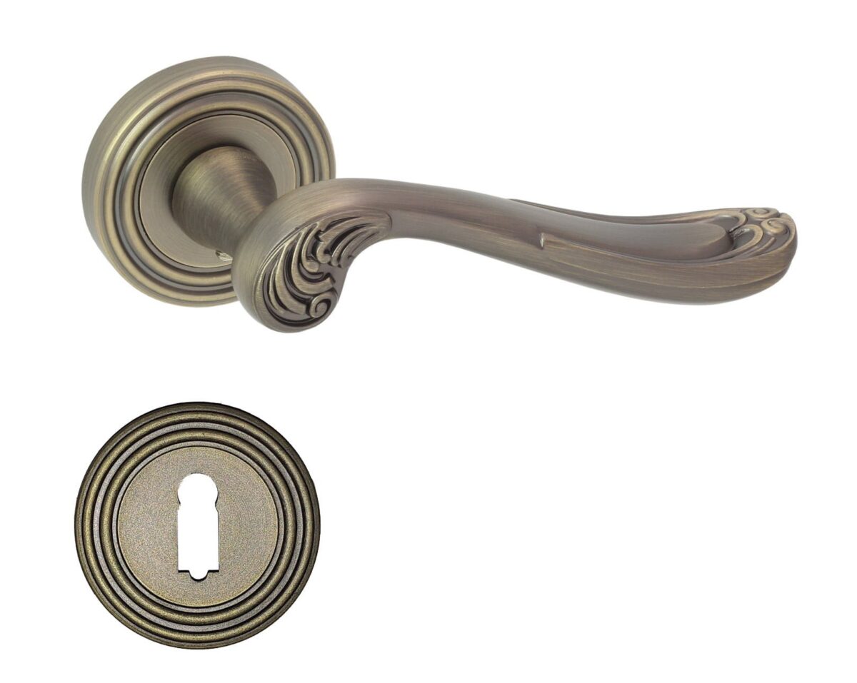 Maner-usa-Metal-Bud-Norma-cu-rozeta-rotunda-pentru-inchidere-cheie-Pinat-Mat