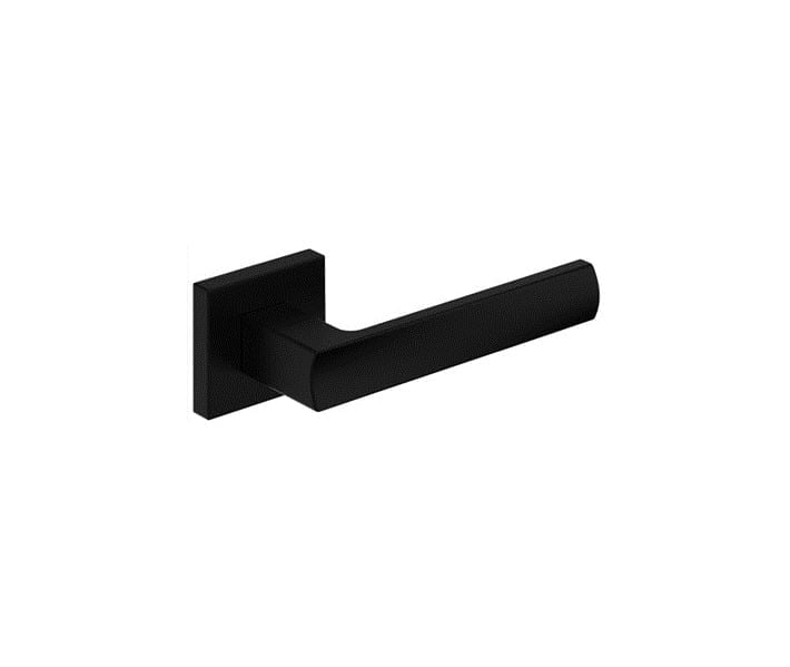 Mâner ușă Metal Bud Office cu rozetă pentru închidere WC Negru Mat