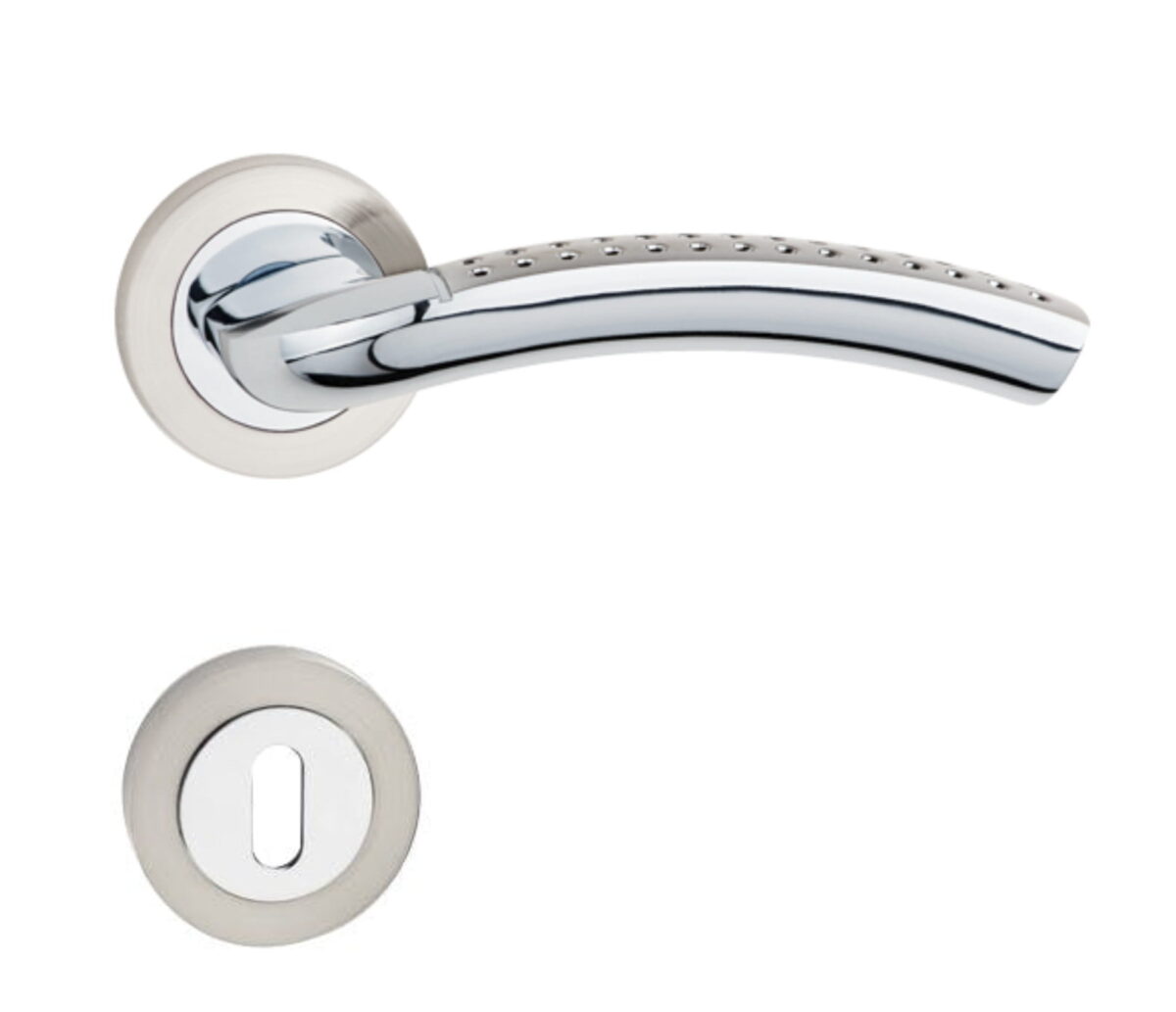 Maner-usa-Metal-Bud-Sharon-cu-rozeta-rotunda-pentru-inchidere-cheie-Crom-Nichel