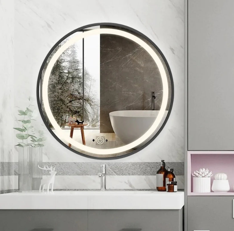 oglinda-led-rotunda-70cm-rama-neagra-dezaburire-touch-si-senzor-de-miscare-1
